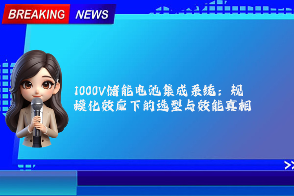 1000V储能电池集成系统：规模化效应下的选型与效能真相